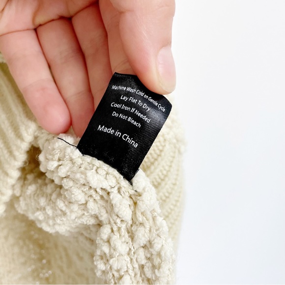 VICI Cream No Brainer Popcorn Boucle Hoodie Sweatshirt - Picture 10 of 12